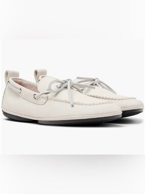 NWOB Camper Right Nina White Leather Loafer Lace Up